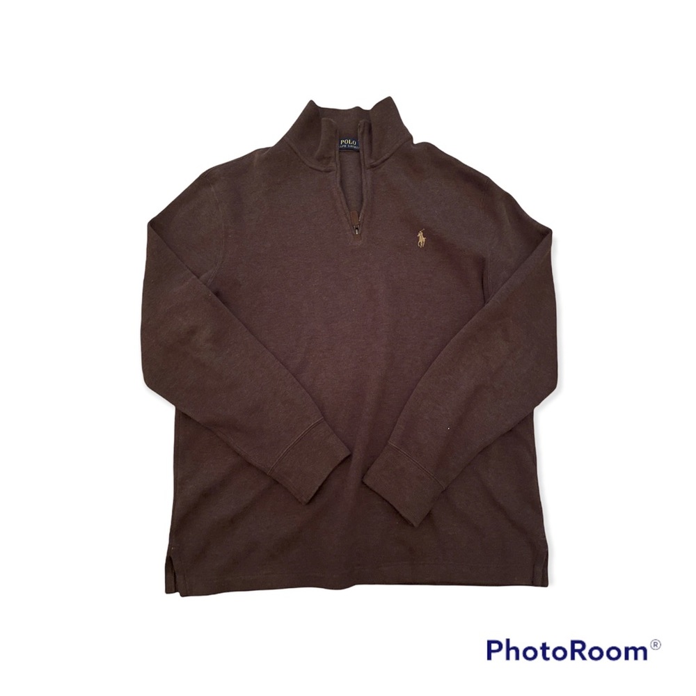 Polo Ralph Lauren, brown sweater size M, Quarter 1/2 zip
